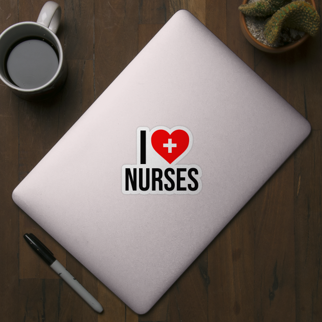 I Love Nurses Medical Heart Cross by Mellowdellow